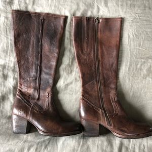 - Tall leather boots